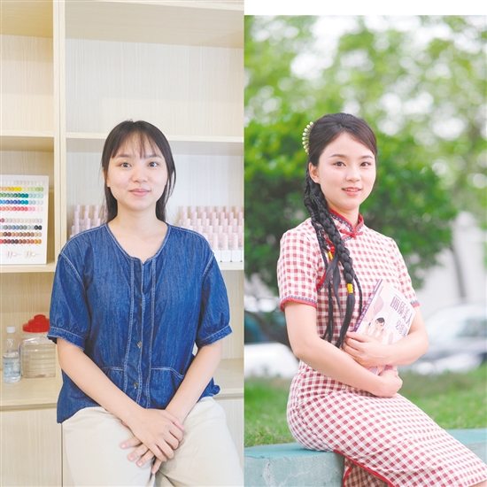 經過學生化妝，老師變身“國風美女”。